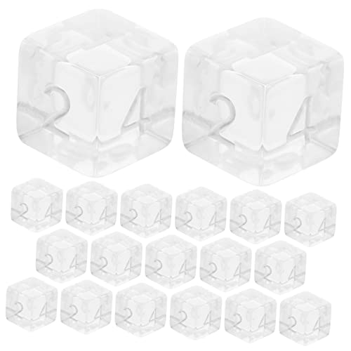 Yardwe 20 Piezas Dados Pequeños Transparentes Accesorios para Dados De Caras para Fiestas Mesa