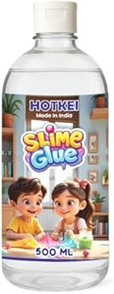 HOTKEI 500 ml Clear Slime Glue DIY Magic Jelly Putty Toy for Slime Making Maker kit Set Liquid Gel Games Birthday Gift Toys for Boys Girls Kids for Making Slimes at Home 3 to 10 Years