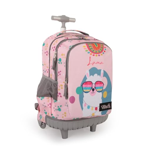 Tilami Rolling Backpack for Boys and Girls Cool alpaca