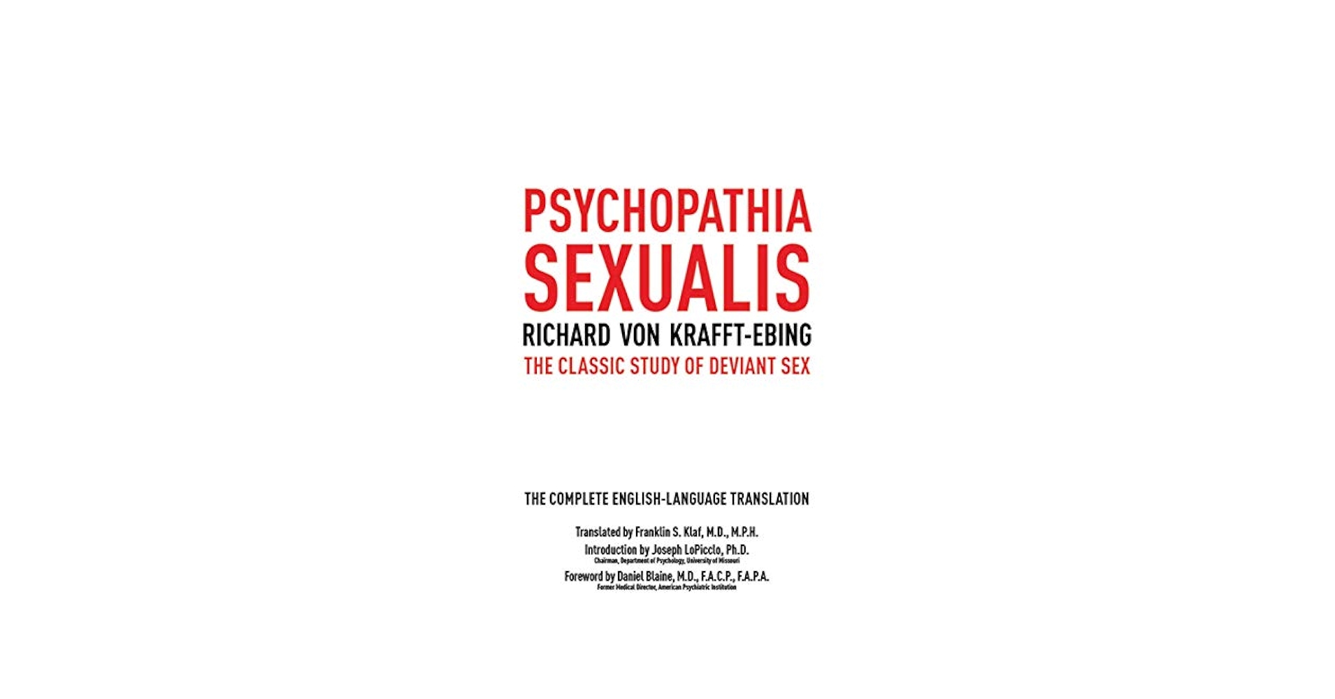 Whitehouse ／ psychopathia sexualis　半額！ Psychopathia Sexualis : Richard von Krafft-Ebing : Free