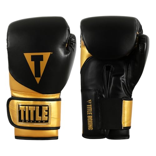 Title Boxing Swift Bag Boxing Gloves (Black/Gold, Medium)