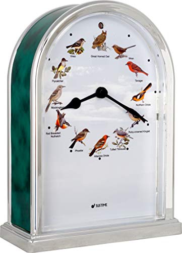 Justime Tall Owl Lovely Collection Plays 12 Popular Bird's Songs Table Clock Home Deco Multi-Color Unique Gift Selection(Tcbd-O-Gm-C) #TOP9