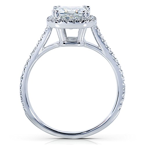 Kobelli Cushion-Cut Moissanite Engagement Ring 1 1/3 Ctw 14K White Gold, Size 10.5 #TOP7