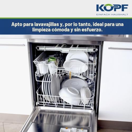 Miniatura 6 de Kopf Stilo Batería De Cocina Con Tapas, Apta Para Inducción, Acero Inoxidable, 10 Piezas