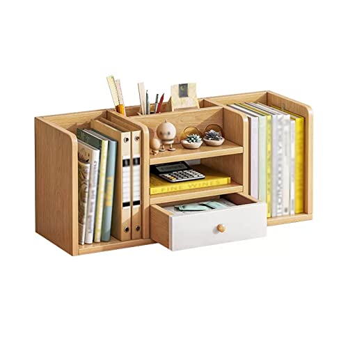 Étagère à livres en bois pour ranger un bureau encombré facilement