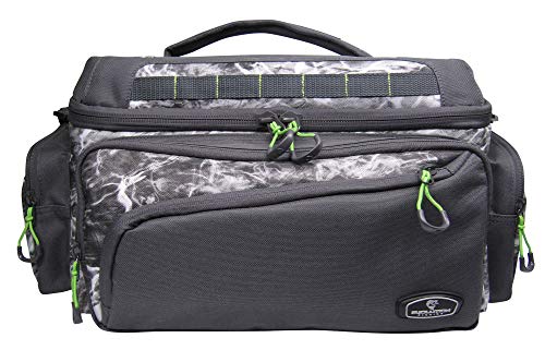 Evolution Outdoor 34001 Largemouth Mossy Oak Tackle Bag – 19In, Water Camouflage Outdoor Carry Bag W/ 3 Fishing Trays, Plier Holster #TOP1