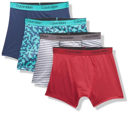 Image of Calvin Klein Kids Boys' Performance Boxer Brief Underwear 4-Pack