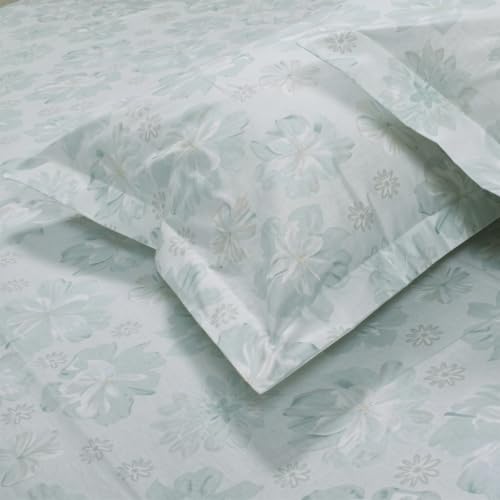 Image of Huesland by Ahmedabad Cotton 144 TC Double Bedsheet Cotton with 2 Pillow Covers | Olive Sage, Whispering Sage & Faded Sage