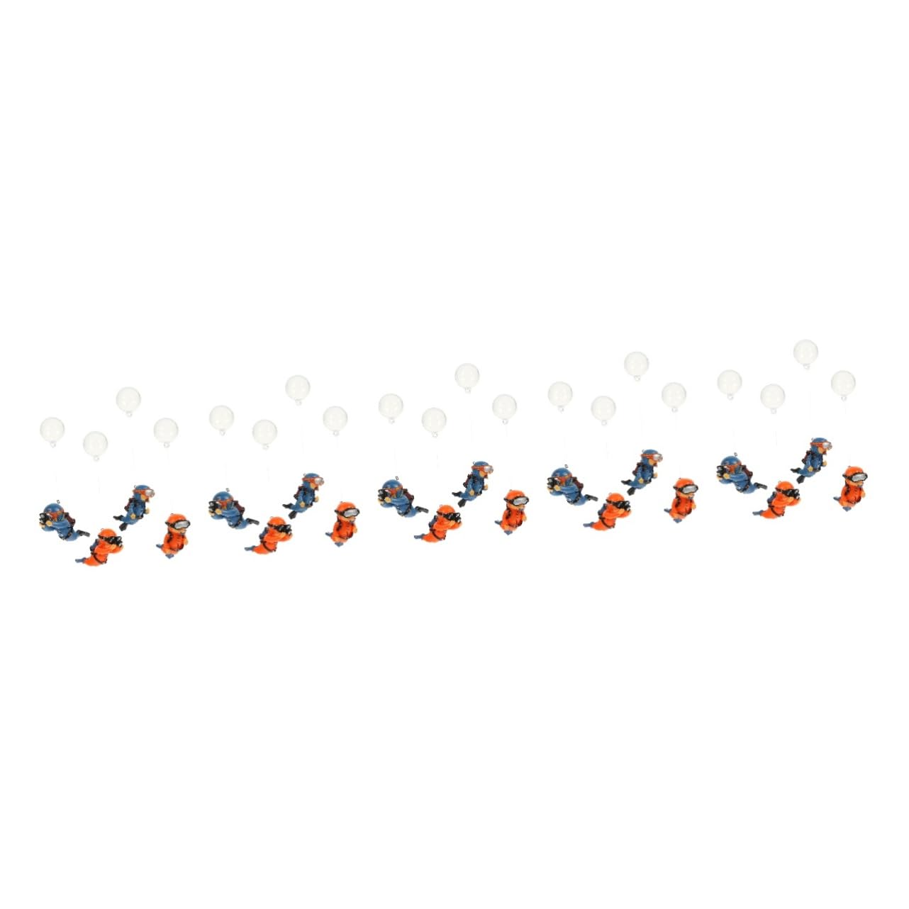 FRCOLOR 20pièces Décorations De Poisson Aquarium Lot de Figurines Plongeurs Kawaii Résistantes Accessoires Flottants pour Aquariums Décoration Réaliste Et