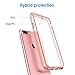 JETech Case for iPhone 8 Plus and iPhone 7 Plus 5.5-Inch, Non-Yellowing Shockproof Phone Bumper Cover, Anti-Scratch Clear Back (Rose Gold)