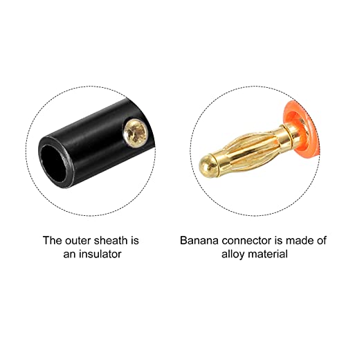 PATIKIL 20 Pack Banana Plugs Connector Screw Type Speaker Banana Plugs 4mm Gold-Plated Alloy Red Black for Speaker Wires Sound Systems - Image 3