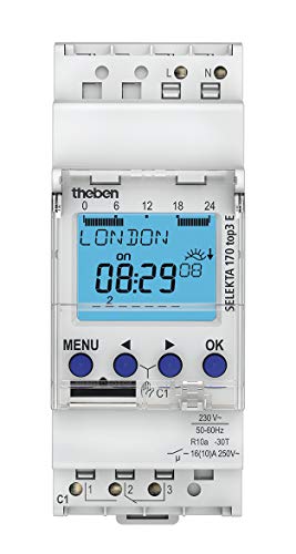 Interrupteur astronomique numérique Theben Selekta I programmable pour tableau électrique - 2