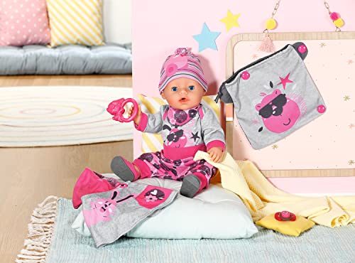 Baby Born Deluxe First Arrival 832561 Clothing Accessories for 43cm Dolls for Toddlers - Includes 9-Piece Clothing Set & Dummy Eye Function - Suitable from 3 Years