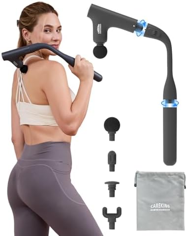 3-in-1 Detachable Massage Gun Deep Tissue, Ergonomic Extension Ha...