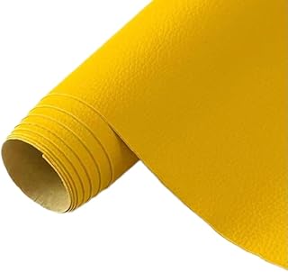 Vayliro 1 parche autoadhesivo de piel sintética de 30 x 137 cm, para reparación de cuero, para reparación de cuero, para asientos de coche, sofás, reparación, color amarillo