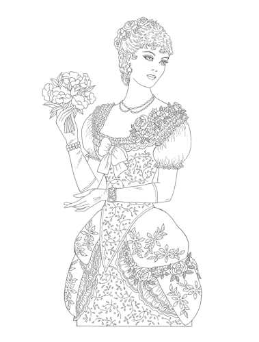 Creative Haven Victorian Gowns Coloring Book: Relaxing Illustrations for Adult Colorists (Adult Coloring Books: Fashion)