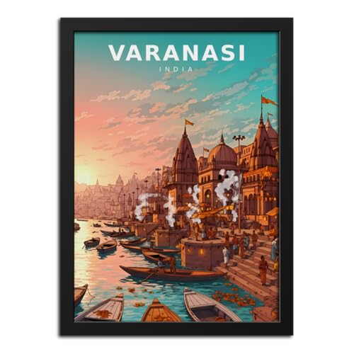 Image of Goat Villa Varanasi India City Heritage Framed Laminated Poster Wall Hanging Wooden Photo Frames 12 X 9 Inches