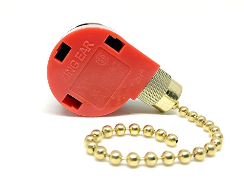 Ceiling Fan Replacement Speed Control Switch for 3 Speed / 4 Wire Zing Ear by Zing Ear