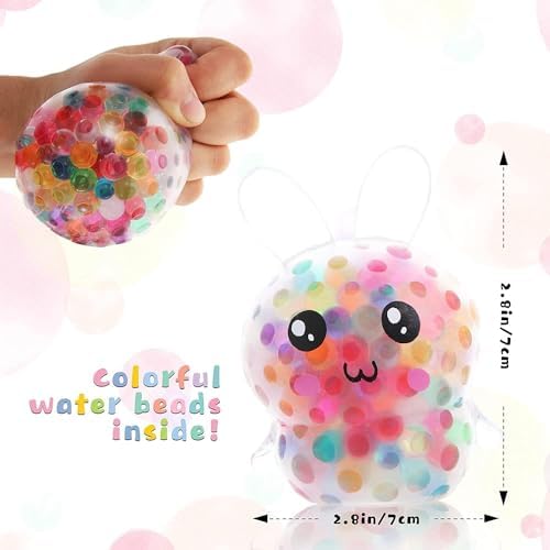 Easter Basket Stuffers, 4 Pack Squishy Easter Bunny Stress Balls for Adults, Easter Basket Stuffers, Easter Toys Stress Relief Fidget Balls ,Easter Basket Ideas Gifts - 2