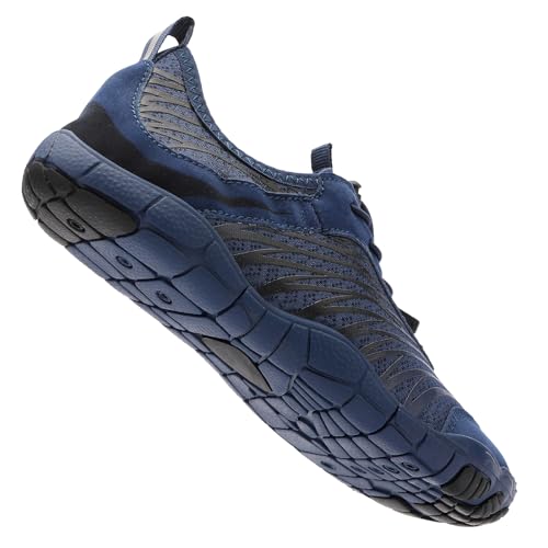 Image of UBFEN Water Shoes for Men Women Quick Dry Swim Aqua Socks | Lightweight Barefoot-style Fit, Rubber Sole, Hiking, Fishing, Kayaking, Beach, Pool, Boating, Diving And Water-to-land Wear