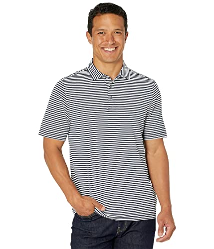 Image of Cutter & Buck Mens Short Sleeve Virtue Eco Pique Stripe Recycled Mens Big and Tall Polo