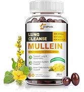 ZHPHK Mullein Leaf Extract for Lungs Softgels, Lung Cleanse Lung Detox for Smokers, Respiratory S...