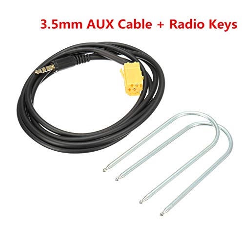 Cdrox Reemplazo para Fiat Grande Punto 2007 Herramientas de instalación del Adaptador AUX MP3 Radio de Coche de Entrada de 3,5 mm Jack Juego de Cables