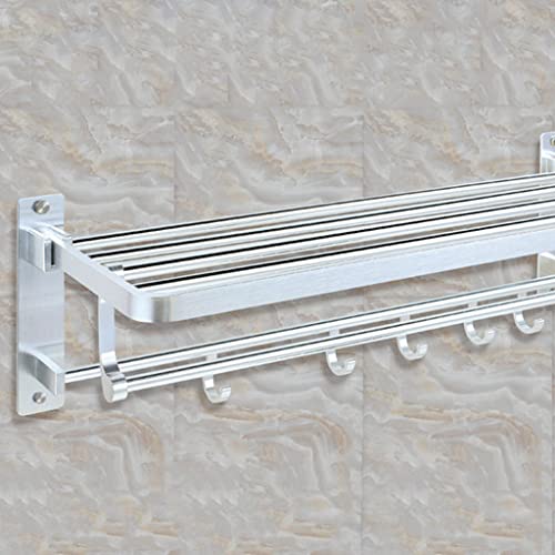 Almacenamiento plegable XMING para baños pequeños con toallero doble 4