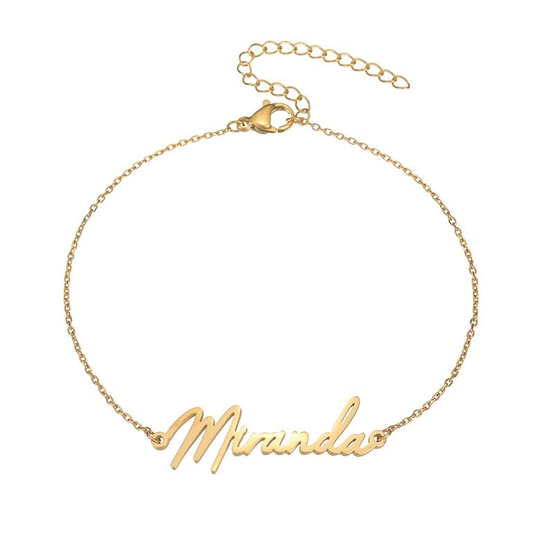 JINMA Custom Name Bracelet for Women – Personalized 1-5 Names Adjustable Nameplate Bracelet – Sterling Silver/Gold – Gift for Mom, Wife, Friends4