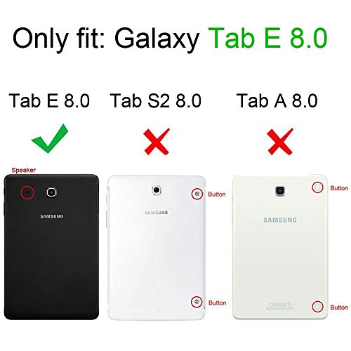 Fintie Keyboard Case For Samsung Galaxy Tab E 8.0, Slim Lightweight Stand Cover With Magnetically Detachable Bluetooth Keyboard For Galaxy Tab E 32Gb Sm-T378/Tab E 8.0 Sm-T375/Sm-T377, Black #TOP1