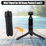 BOXOB Mini Tripod Compatible avec DJI Pochette Osmo 3 & 2, noir ABS Porte-pochette portable Trépied Mount Selfie Stick Accessoires idéaux pour divers équipements de tournage