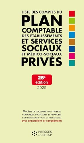 livre Liste des comptes du plan comptable des établissements et services sociaux et médicosociaux privés