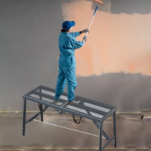 Plateforme d'échafaudage pour peintres avec échelle pliable de 150 cm - 2