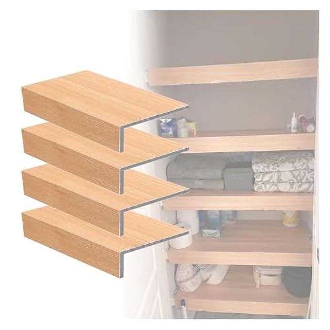 JYHHCYS Wire Rack Covers for Pantry Wood Grain, Removable Shelf Covering for Wire Shelves, Adjustable Closet Decoration Shelf Liners for Kitchen Bathroom Office Shelving(6 Pack,41x30x5cm/16x12x2in)