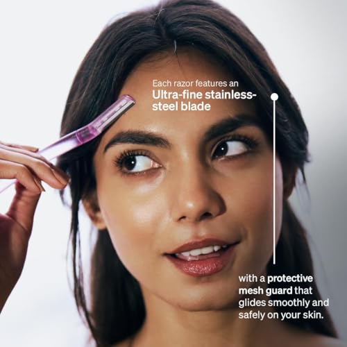 Image of Namyaa Women's Reusable Facial Razors - Pack of 3 | Quick & Pain-Free Hair Removal Tool | Ideal for Eyebrows, Upper Lip & Chin | Works on All Skin Types