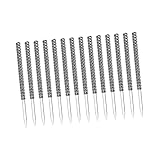 VALICLUD 12 Piezas Palitos Decorativos para Dulces con Brillantes de Acrílico Plateadas para Manzanas Caramelizadas para Fiestas Seguros y Reutilizables