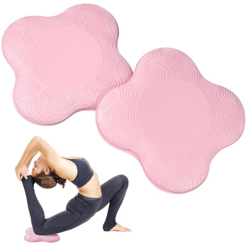 Image of Yoga Knee Pads 2 Pack, Foam Kneeling Cushions - Non-Slip Pilates Knee Pad Cushion & Wrist Support - Portable Workout Knee Pads for Meditation, Kneeling, Balance, Floor, Pilates,Yoga