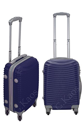 Trolley da cabina 50 cm valigia rigida 4 ruote 360° gradi in abs policarbonato antigraffio misura 50X36X20 art. 2030