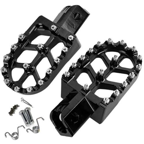 Repose-pieds de vélo tout-terrain noirs en alliage d'aluminium x2