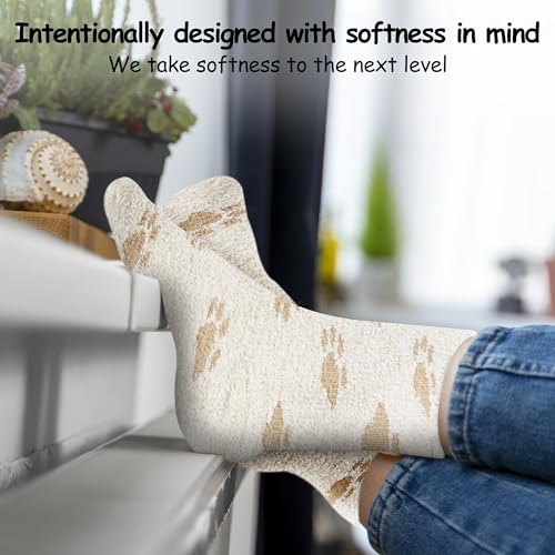 Image of World's Softest Cozy Collection Crew Socks - Smooth Multi Colors Cozy Socks - Knit Top Holiday Spirit Fashion Socks