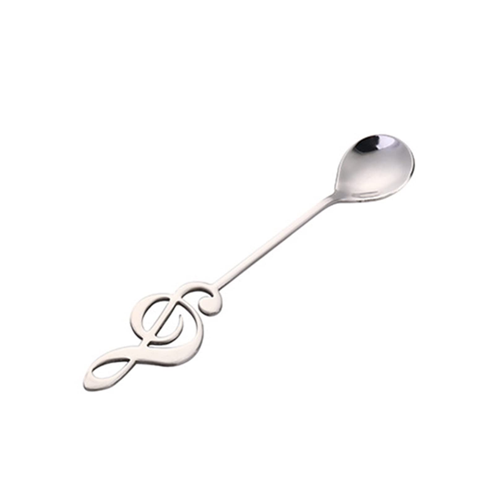JINGYAN Cucchiaini da caffè 304 Stainless Steel Spoon Musical Notes Coffee Stirring Mug Music Bar Ice Cream Creative Cutlery Tableware(A)