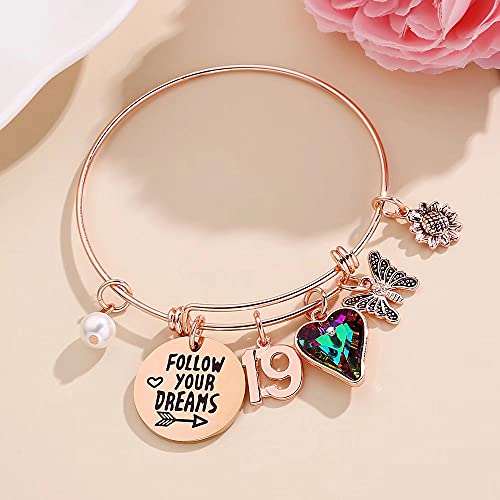 Ursteel Birthday Gifts For 19 Year Old Girl, 19Th Birthday Gifts Charm Bracelets For Teen Girls Daughter 19Th Birthday Gifts For Girls, She Believe She Could So She Did Happy 19Th Birthday #TOP3