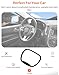 Summleaf Central Control Steering Button Frame Trim for Dodge Challenger Durango Charger 2015-2025 Interior Accessories,Black