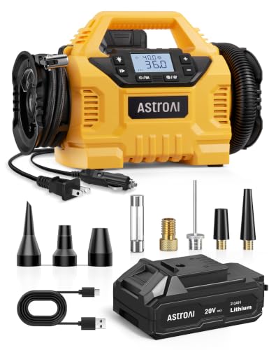 AstroAI MC3 Tire Inflator Portable Air Compressor, 3 Power...