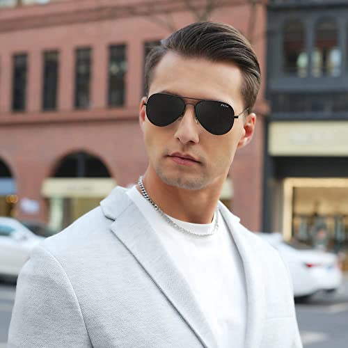 Image of grey jack Polarized Aviator Sunglasses lightweight Stylish Glasses for Men Women UV Protection S110102