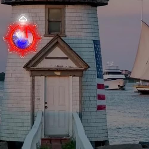 Image of Light House Neon Sign For Wall Decor, Colorful UV Printed Neon Light with Retro Design, LED Artwork for Bar, Bedroom, Game Room, Party Decoration Holiday Birthday Gifts
