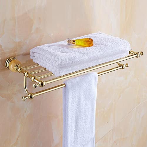 Porte-serviettes en laiton chaleureux pour un espace bain cocooning