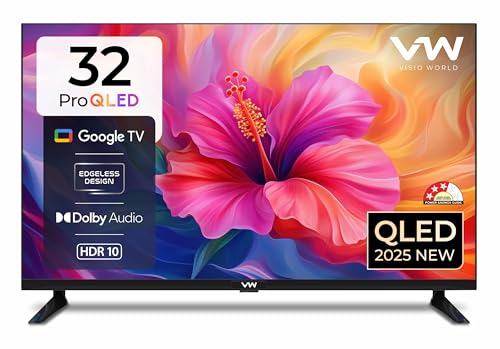 VW 80 cm (32 inches) Pro Series HD Ready Smart QLED Google...
