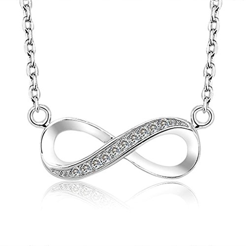 Pendentif infinity argent 925 pour illuminer vos tenues de bureau et de soirée