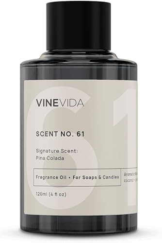 Miniatura 733 de VINEVIDA [4 onzas] Aceite de fragancia de madera de teca de caoba para fabricación de velas y fabricación de jabón, aromas de velas prémium para